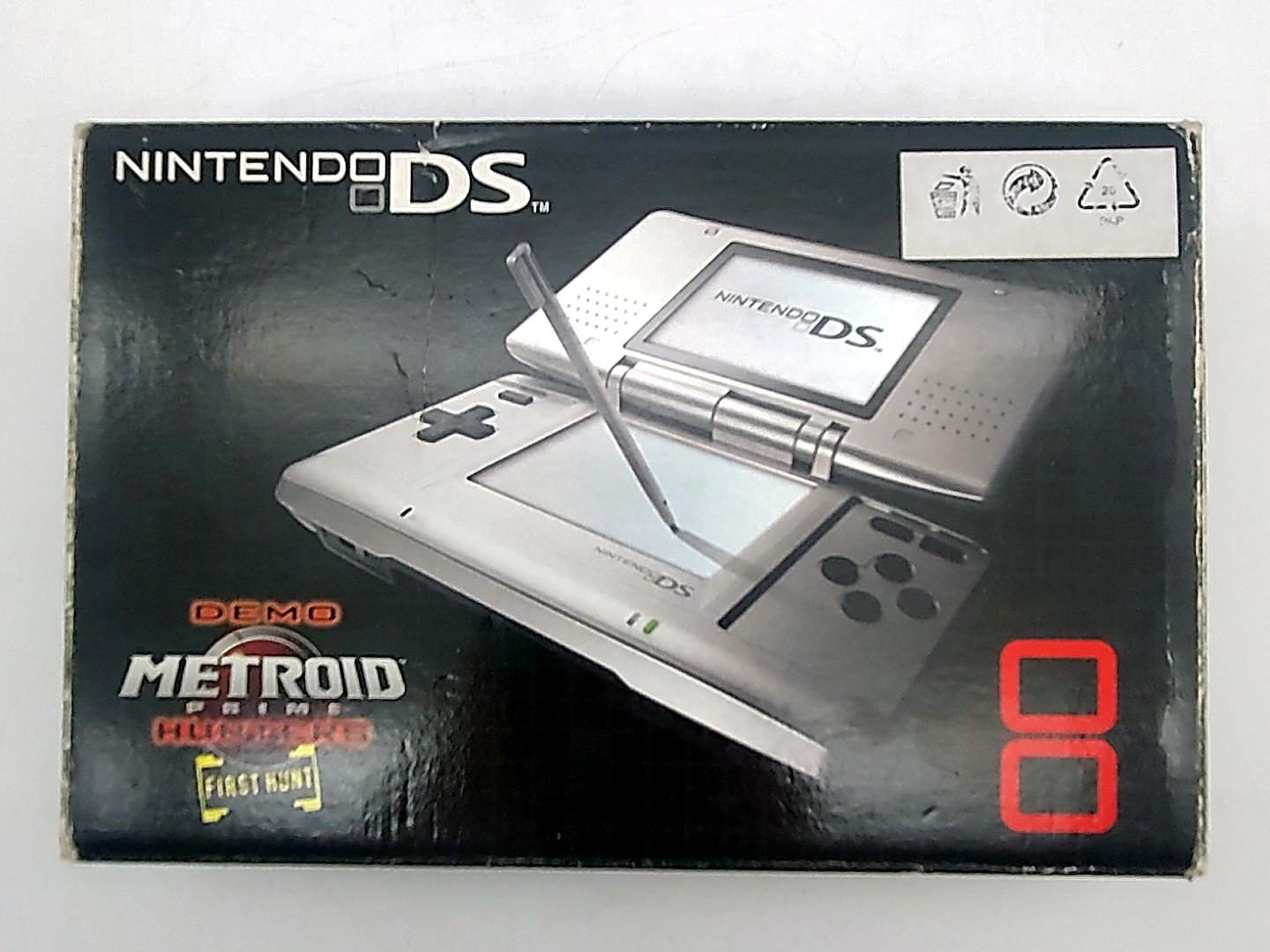 Nintendo DS, stříbrná, Metroid Prime Hunters: First Hunt
